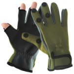 Перчатки неопреновые, зеленые с отстегивающимися пальцами на липучке (купить в Калининграде)
