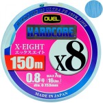 Плетеный шнур Duel PE Hardcore X8 PE 0,8/ 0,153мм 7кг 150м, MilkyBlue (купить в Калининграде)